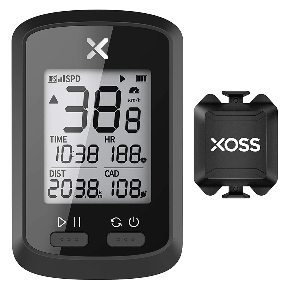 [해외] XOSS G+ 자전거 컴퓨터 GPS 무선 자전거 스피드 K 케이던스 센서 (세트1)