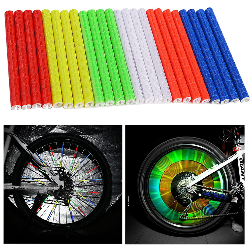 [해외] OUMERS 반사 클립 자전거 휠용 반사판 48개/세트 스포크 리플렉터