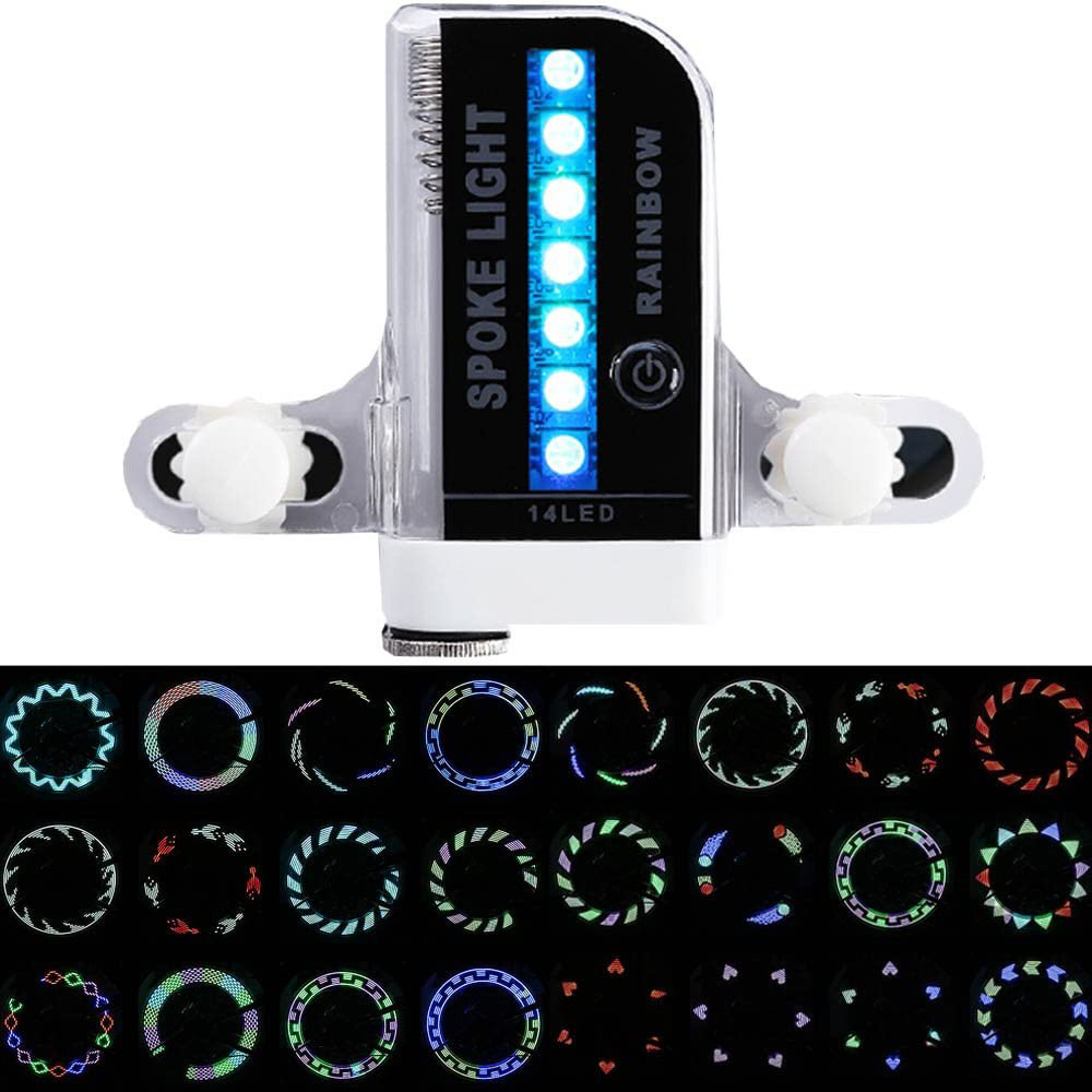 [해외] Aning 방수 LED 자전거 휠 라이트 스포크 라이트 30종류 모양 변화