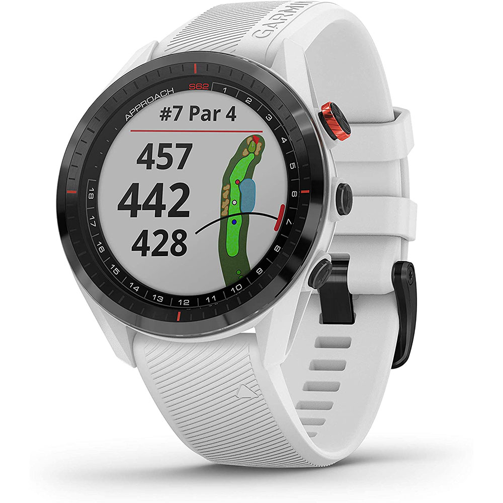 [해외] Garmin Approach S62, Premium Golf GPS Watch, Built-in Virtual Caddie, Mapping and Full Color Screen, White