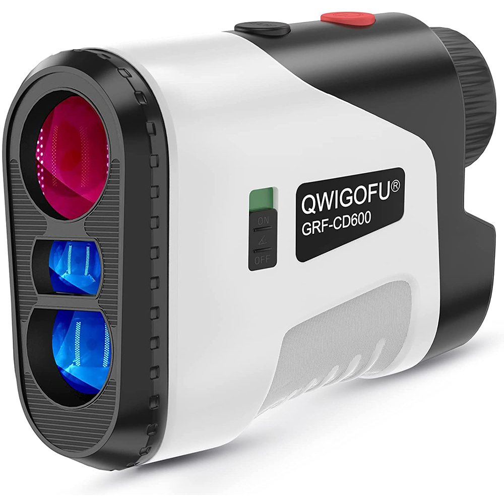 [해외] QWIGOFU 골프 거리계 계측기 거리 측정기 660yd 대응 광학 6배 망원 고저차 0.3초 계측 방수 성능 슬로프