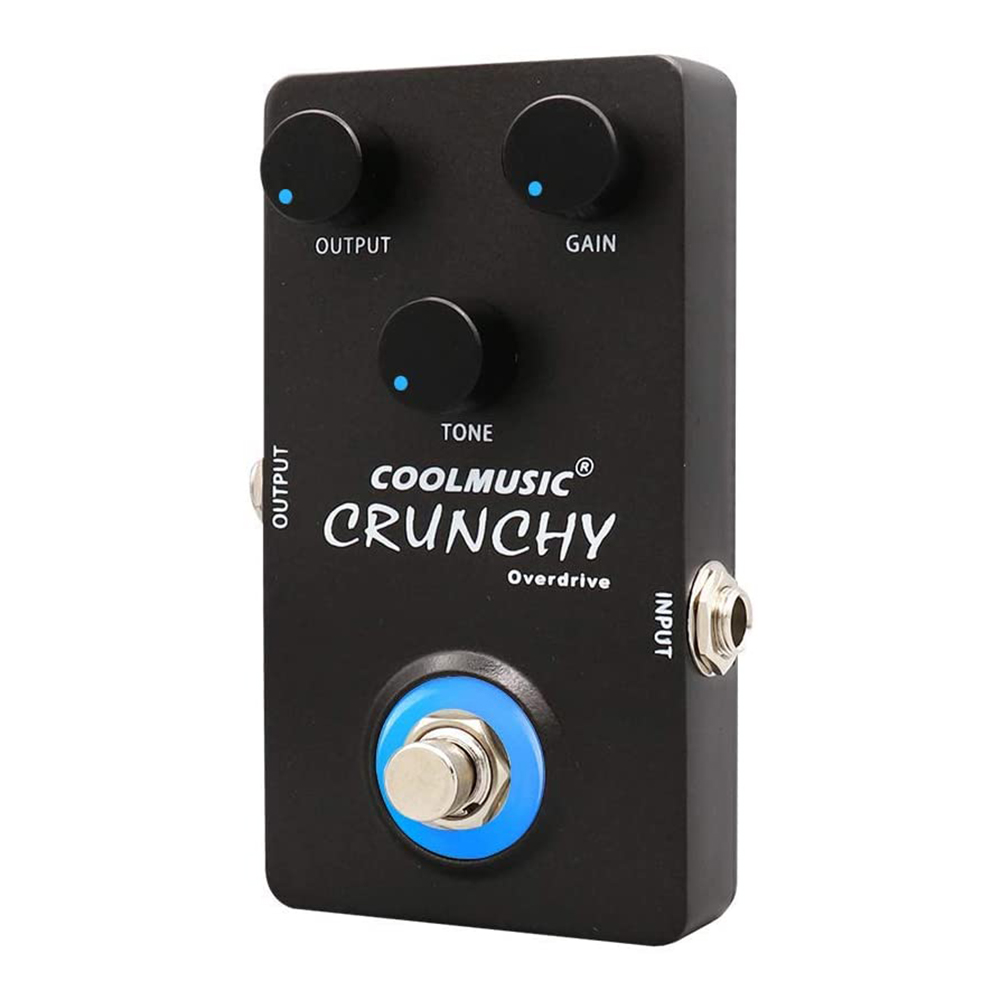 [해외] Coolmusic C-OV01 Crunchy Overdrive Pedal 기타 페달 이펙트 베이스 페달 2.1cm Thin