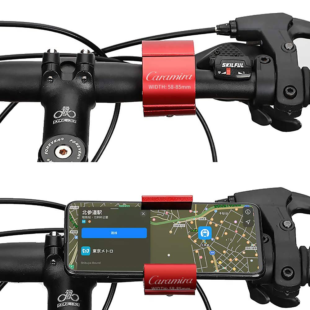 [해외] CARAMIRA 자전거 오토바이 스마트폰홀더 레드