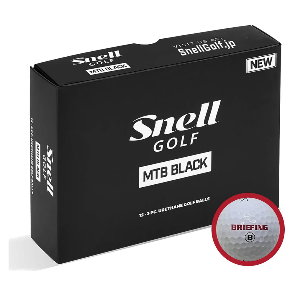 [해외] BRIEFING X SNELL MTB BLACK 골프공 12개입 브리핑 (화이트) BKW-BRFG