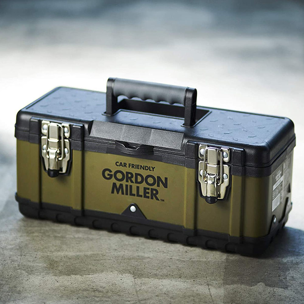 [해외] GORDON MILLER 도구 상자 캠프 스틸 대형 손잡이 트레이 공구 낚시 카키 올리브 1547816