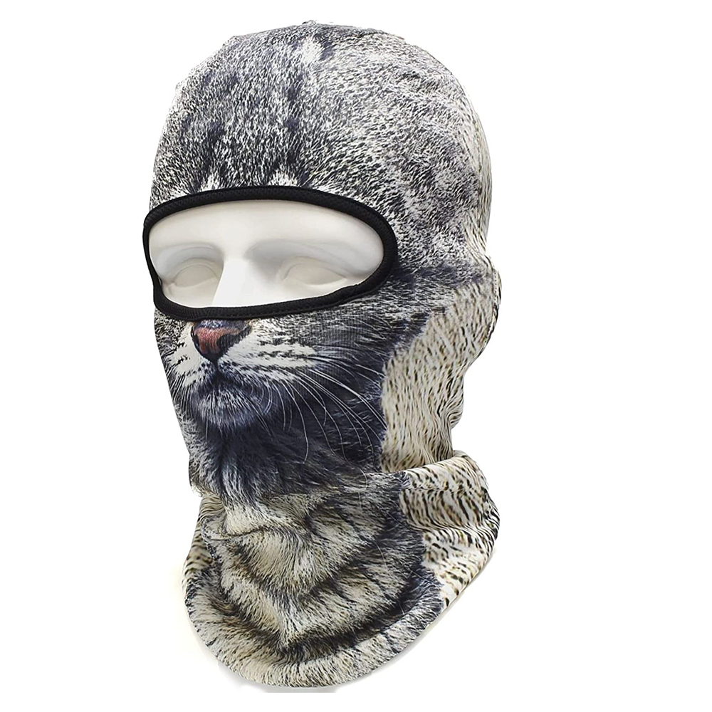[해외] 동물무늬 페이스 마스크 3D 애니멀 풀 페이스 마스크 (고양이)