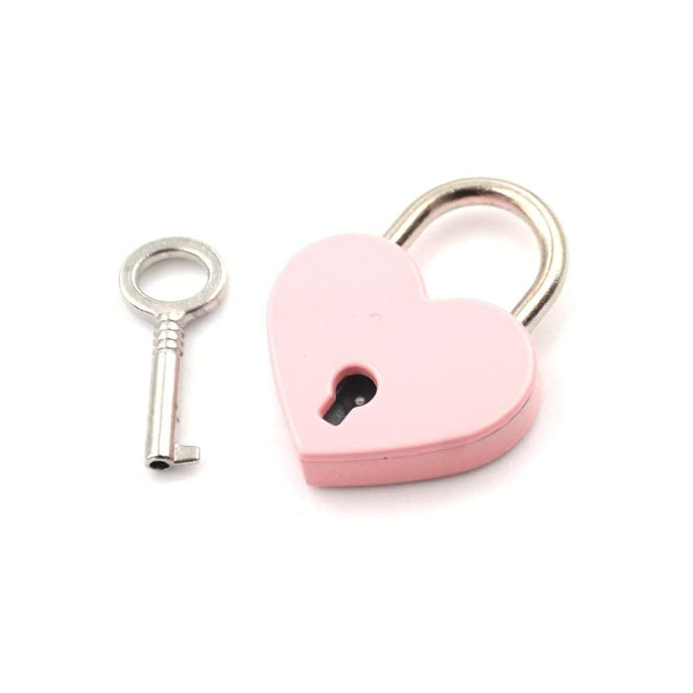 [해외] 하트 미니 잠금 수하물 가방 케이스 체육관 사물함 자물쇠 열쇠 식 - 핑크
