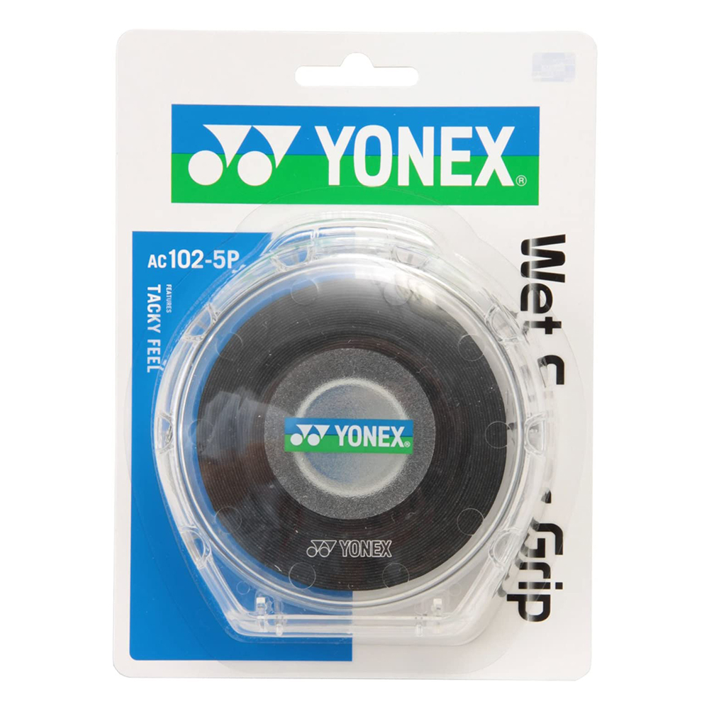 [해외] 요넥스 YONEX 라켓 골프 그립 테이프 슈퍼 그립 케이스 (5개) AC1025P 블랙