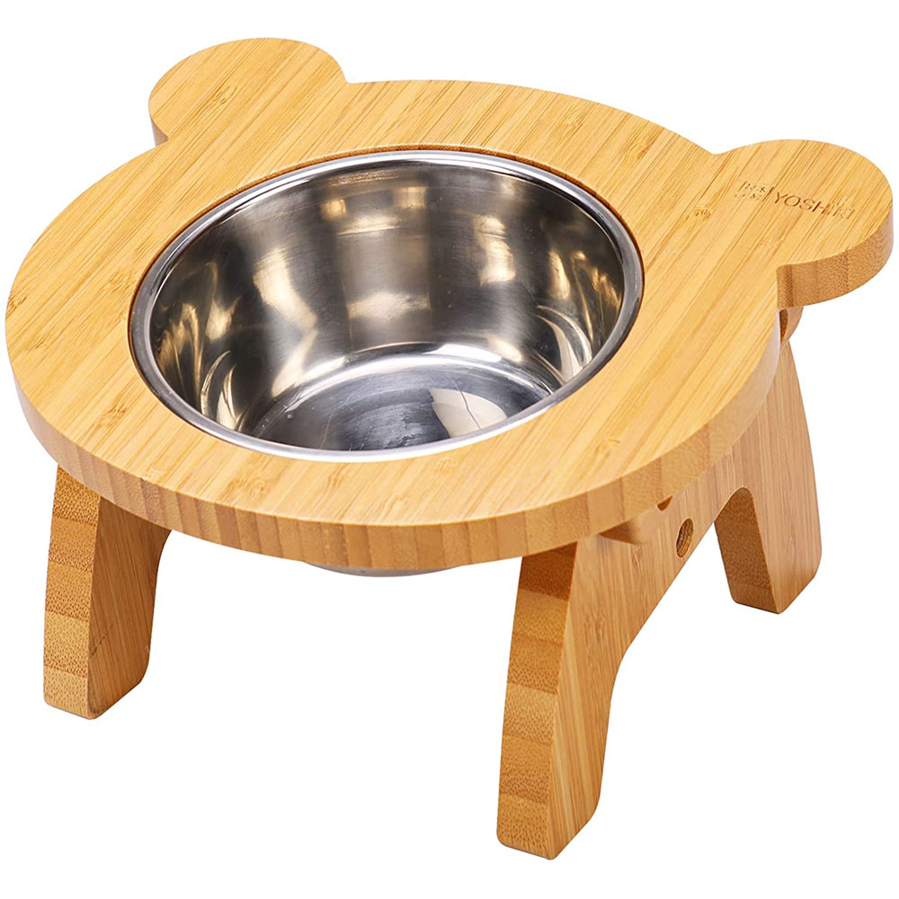 [해외] 좋은 나무 공방 YOSHIKI 대나무 애완 동물 그릇 고양이 애견 식기 대 YK-PN1