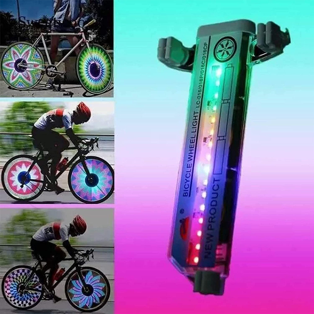 [해외] Qwert 워터프루프 자전거 휠 라이트, LED (1pcs)