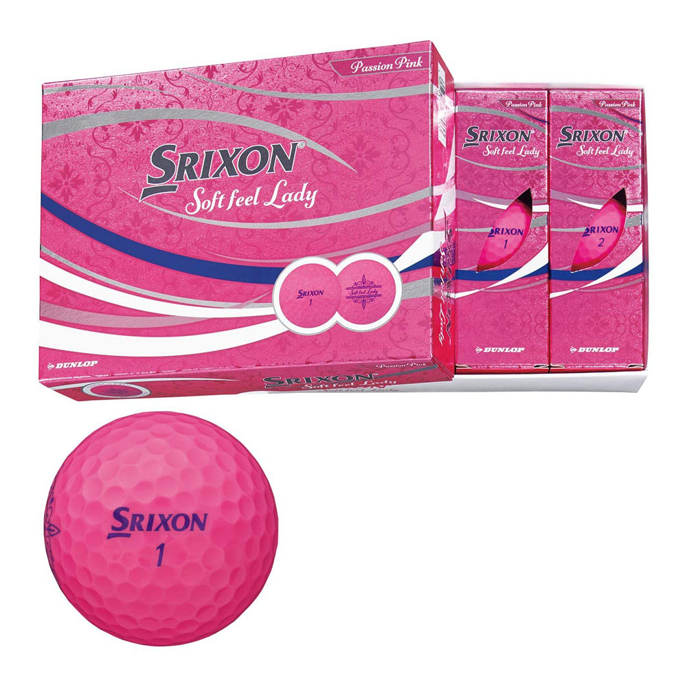 [해외] 던롭 골프 공 SRIXON SOFT FEEL LADY 2021 년 모델 1 다스 (12 개들이) 패션 핑크 SNSFL5PPK