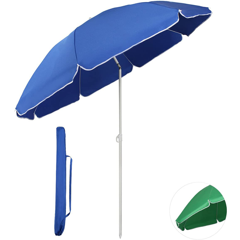 [해외] Sekey 비치 파라솔 틸트 기능 첨부 직경 160cm x 높이 195cm 바다용 우산 차양 UV 컷 범용 아웃도어