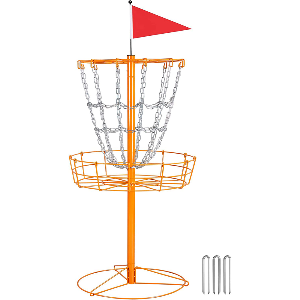 [해외] Topeakmart 디스크 골프 골드 스포츠 바구니 연습 야외 스틸 오렌지 12개