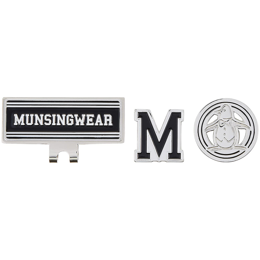 [해외] MUNSINGWEAR 마커 클립 트리코롤 2개 세트 MQBVJX50 BK00(블랙)