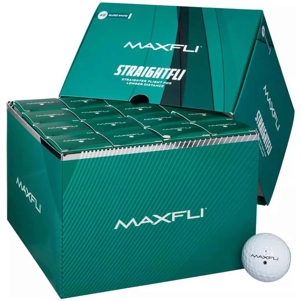 [해외] MAXFLI 맥스 플라이 2023 스트레이트 플라이 Gloss White Golf Balls 골프 공 48개