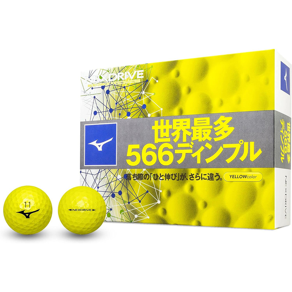 [해외] MIZUNO 미즈노 골프공 넥스 드라이브 1다스 (12개 포함) c_옐로우